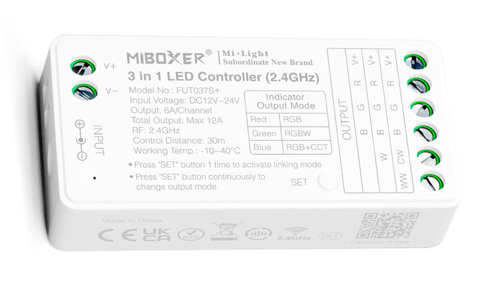 Cómo instalar y configurar el controlador FUT037S+ 3 en 1 (RGB + CCT + RGBW) MIBOXER para tu iluminación inteligente