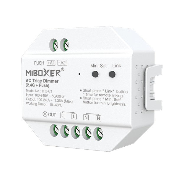Guía de Instalación: Cómo conectar tu iluminación con el Dimmer MiBoxer TRI-C1 para controlarlo con mando RF monocolor