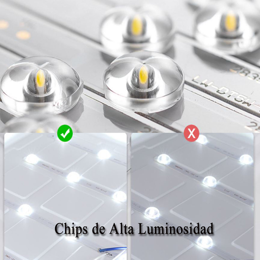 Pack de 2 Paneles LED 60x60 cm 42W Marco Blanco 4200lm