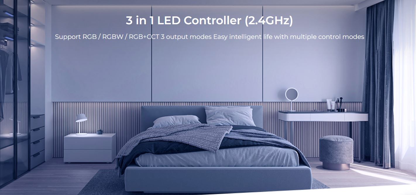 Controlador LED 5 en 1 Universal (RGB + CCT + RGBW) - 2.4GHz
