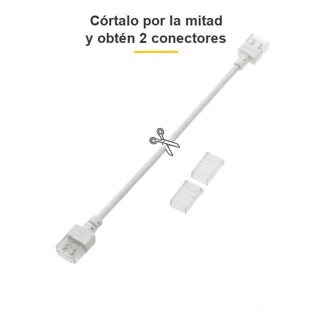 Conector Intermedio con Cable para Tira LED Monocolor 2 Pins