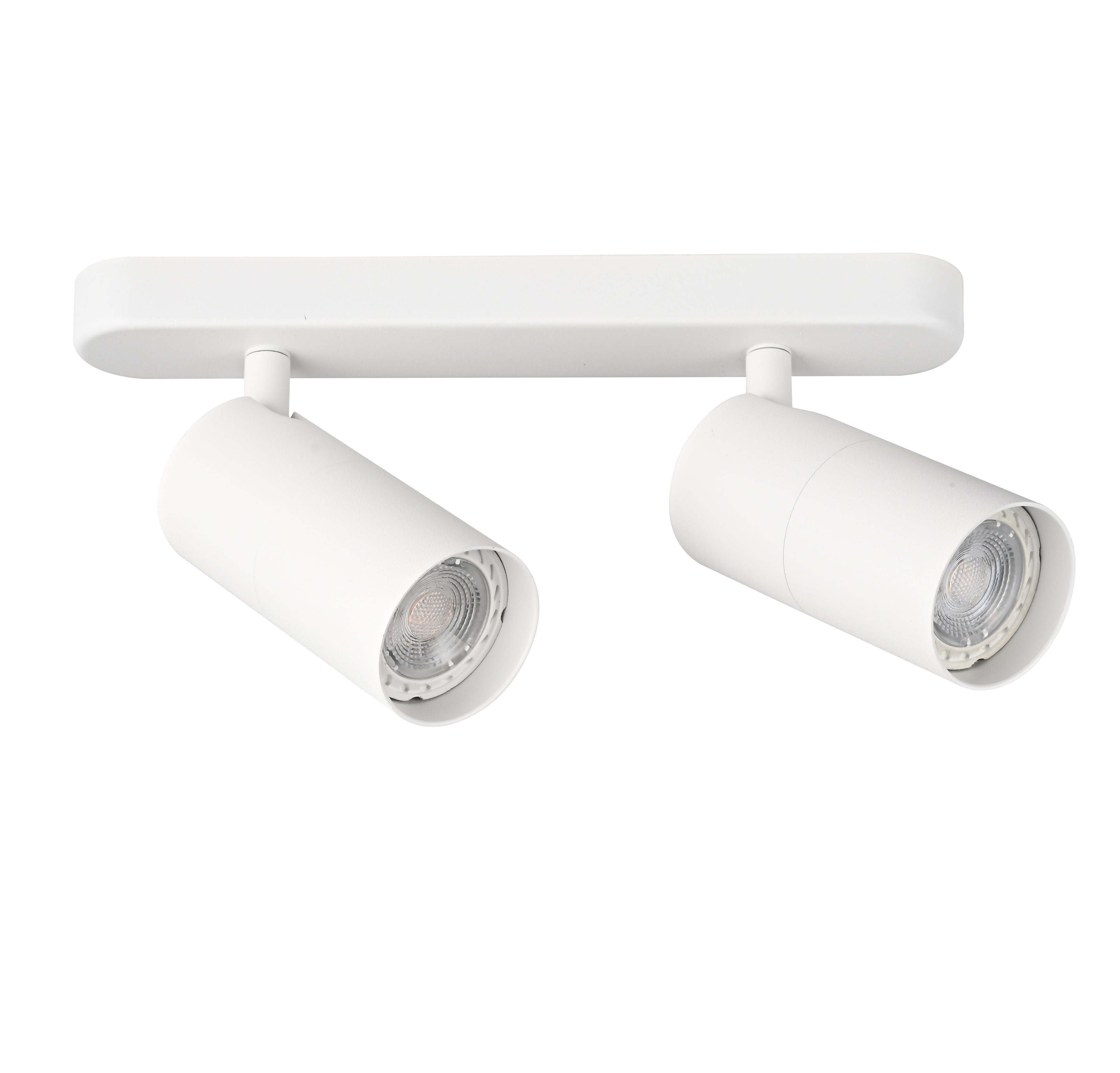 Foco Portalamparas 2 x GU10 Blanco Direccionable Instalacion En Superficie Facil Mantenimiento