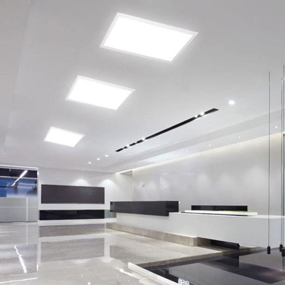 Pack de 2 Paneles LED 60x60 cm 42W Marco Blanco 4200lm