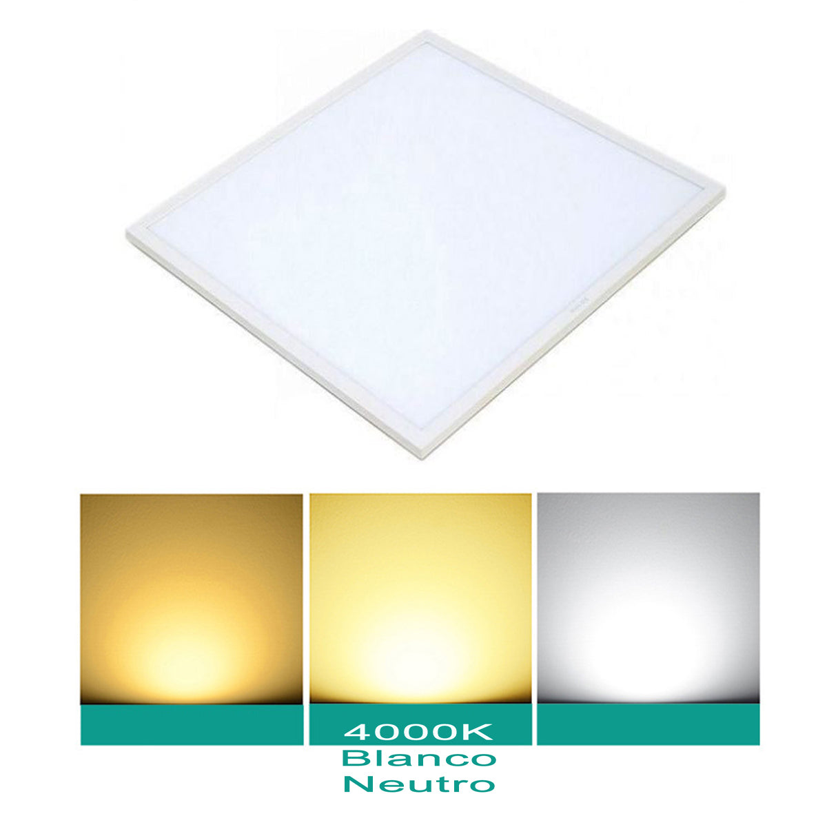 Pack de 2 Paneles LED 60x60 cm 42W Marco Blanco 4200lm