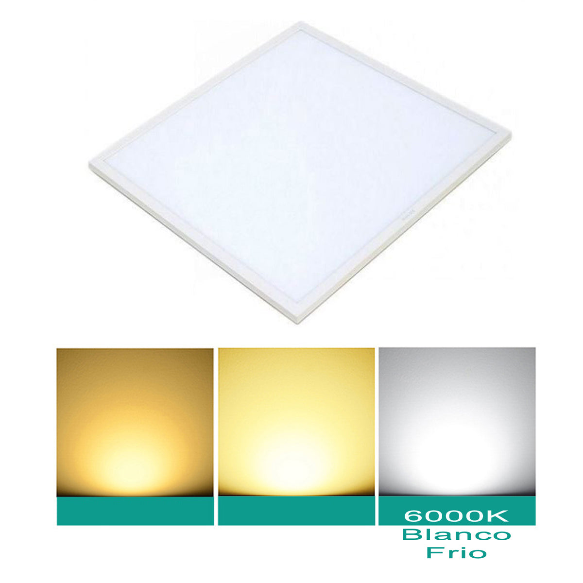 Pack de 2 Paneles LED 60x60 cm 42W Marco Blanco 4200lm