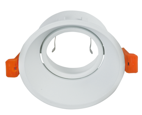 Aro Empotrable Redondo Basculante Blanco Antideslumbrante Para GU10 LY24-01