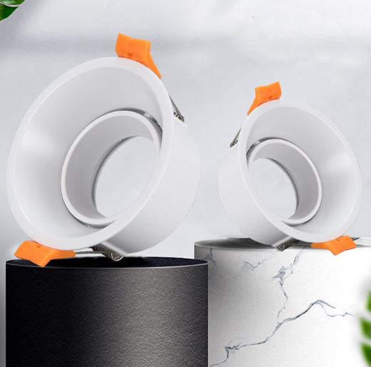 Aro Empotrable Redondo Basculante Blanco Antideslumbrante Para GU10 LY24-01