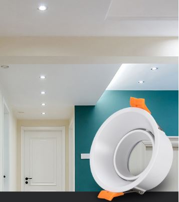 Aro Empotrable Redondo Basculante Blanco Antideslumbrante Para GU10 LY24-01