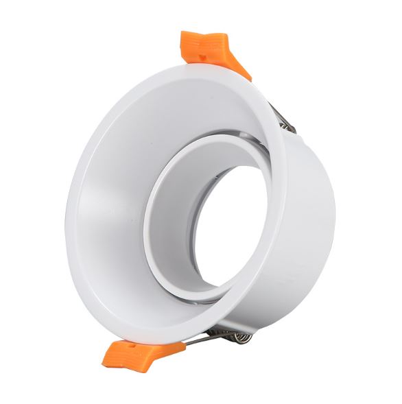 Aro Empotrable Redondo Basculante Blanco Antideslumbrante Para GU10 LY24-01