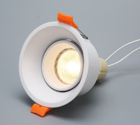 Aro Empotrable Redondo Basculante Blanco Antideslumbrante Para GU10 LY24-01