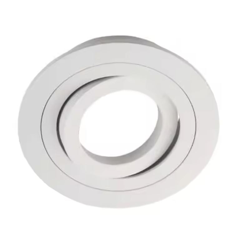 Aro Empotrable Redondo Basculante Blanco Para GU10 LY24-04-BLR