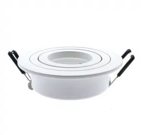 Aro Empotrable Redondo Basculante Blanco Para GU10 LY24-04-BLR