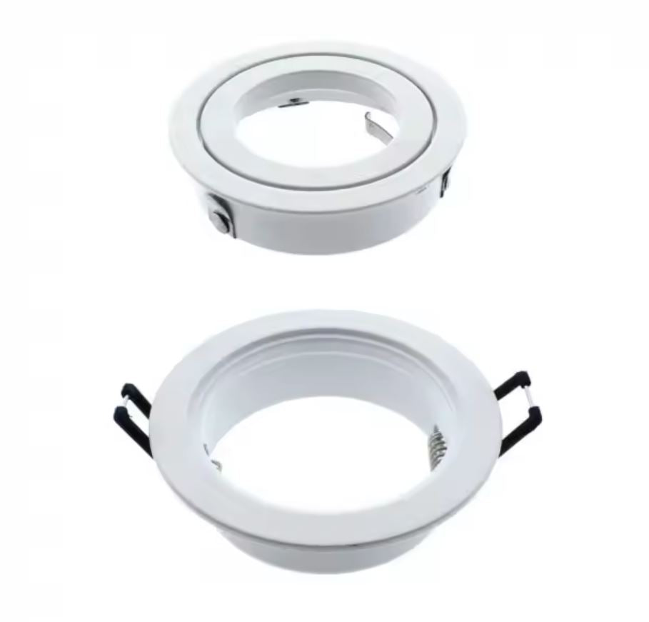 Aro Empotrable Redondo Basculante Blanco Para GU10 LY24-04-BLR