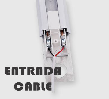 Carril Monofasico Reforzado de 1 Metro Blanco - Calidad Profesional