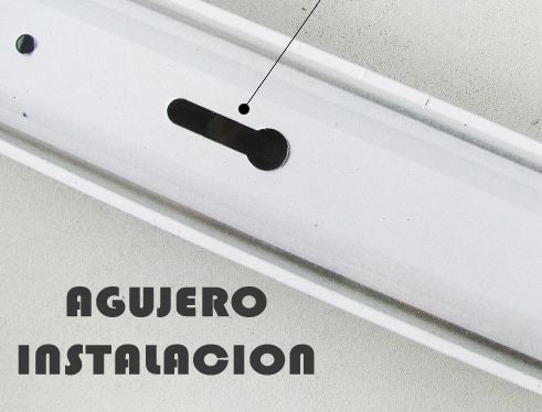 Carril Monofasico Reforzado de 2 Metro Blanco - Calidad Profesional