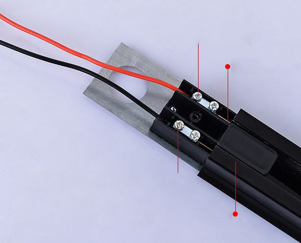 Carril Monofasico Reforzado de 1 Metro Negro - Calidad Profesional
