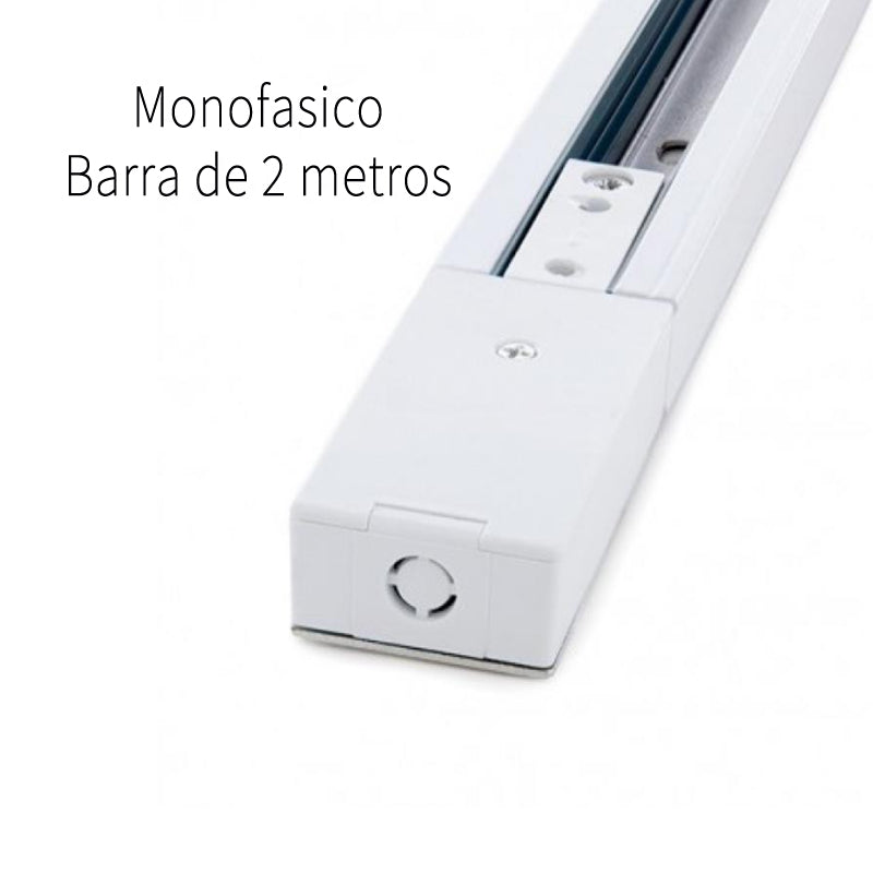 Carril Monofasico Reforzado de 2 Metro Blanco - Calidad Profesional