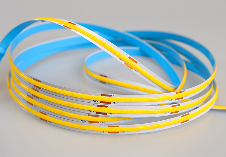 Tira LED 24V COB IP20 3000K 11w/m 1100lm/m 480chips/m Rollo de 5 metros Anchura 8mm