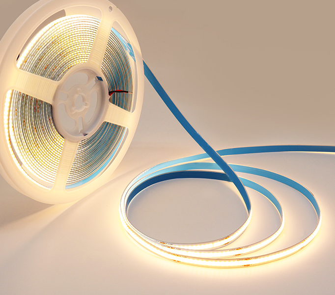Tira LED 24V COB IP20 3000K 11w/m 1100lm/m 480chips/m Rollo de 5 metros Anchura 8mm