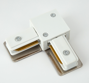 Conector Forma "L" Esquinero Monofasico Blanco