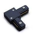 Conector Forma "L" Esquinero Monofasico Negro