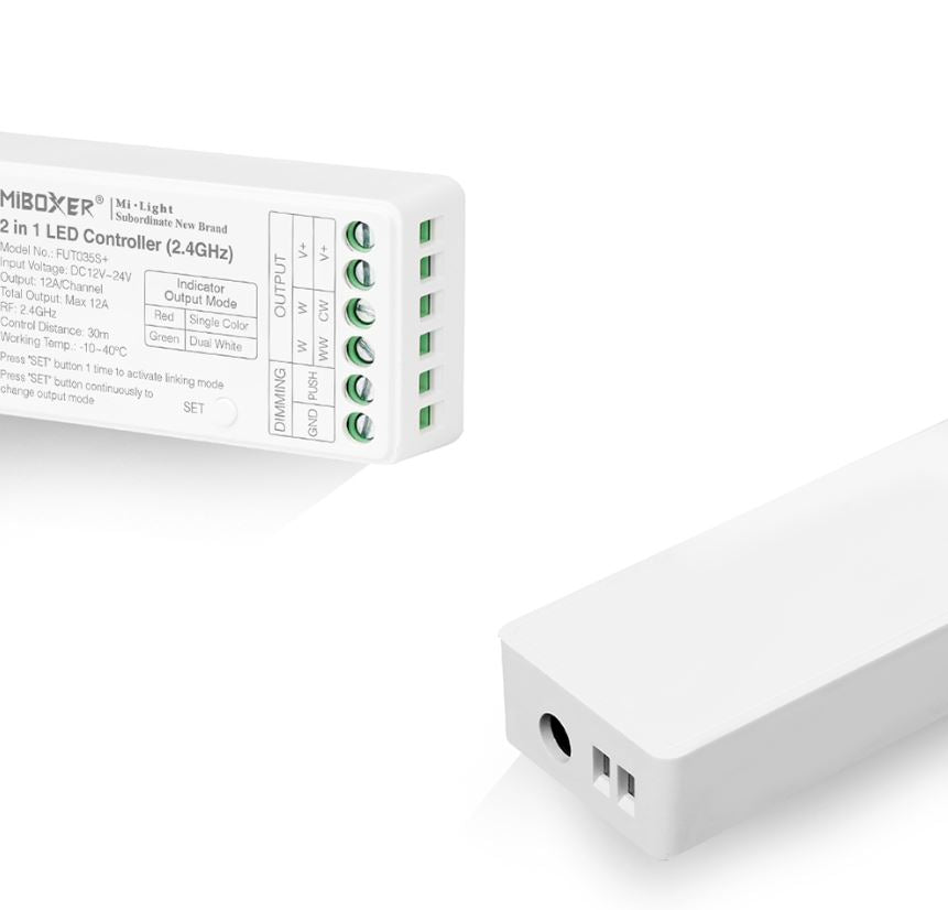 Controlador LED 2 en 1 (Monocolor y CCT) - 2.4GHz
