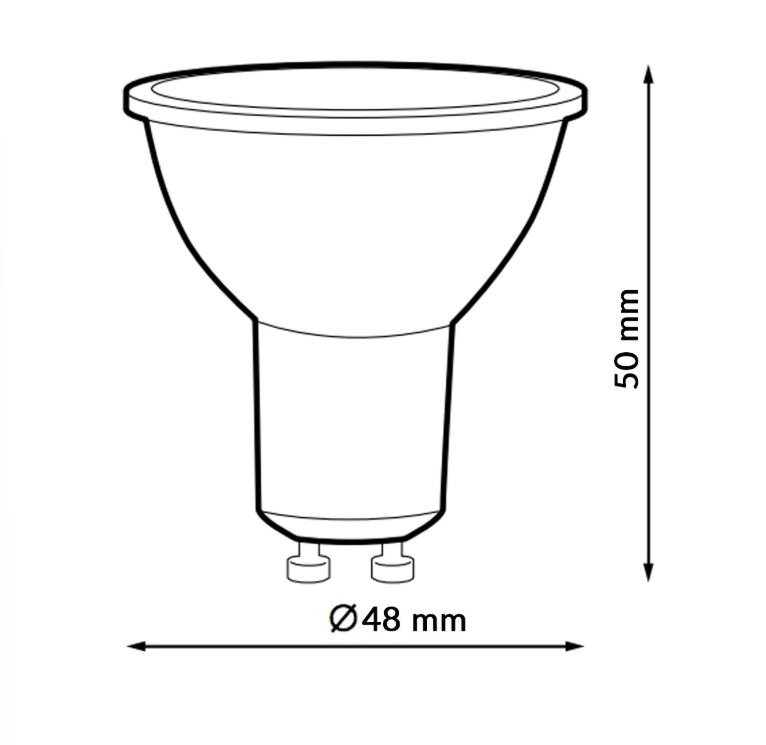 Bombilla LED GU10 7W 2700K