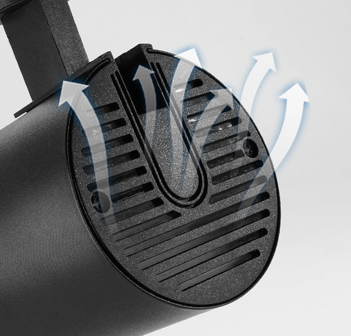 Foco LED Carril Monofasico 30W Negro Con CCT Seleccionable (3000K-4000K-6000K)