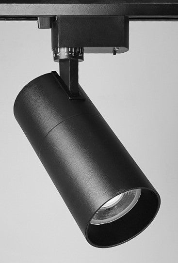 Foco LED Carril Monofasico 30W Negro Con CCT Seleccionable (3000K-4000K-6000K)
