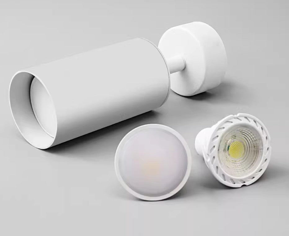 Foco Portalamparas GU10 Blanco Direccionable Instalacion En Superficie Facil Mantenimiento