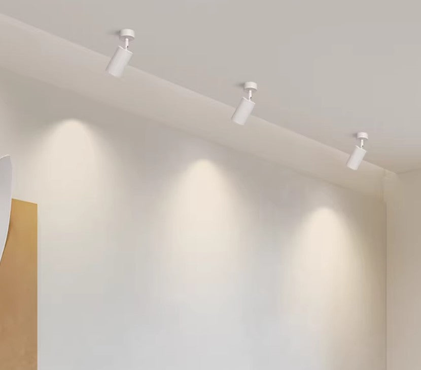 Foco Portalamparas GU10 Blanco Direccionable Instalacion En Superficie Facil Mantenimiento