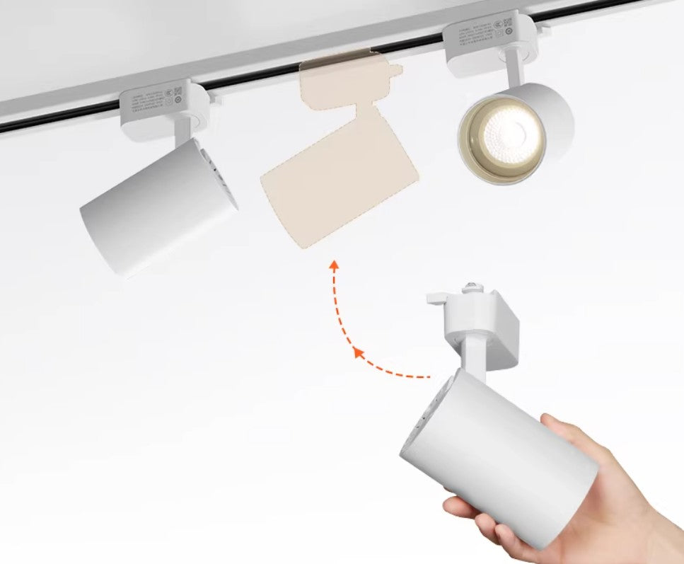 Foco Portalamparas GU10 Blanco Direccionable Instalacion en Carril Monofasico Facil Mantenimiento