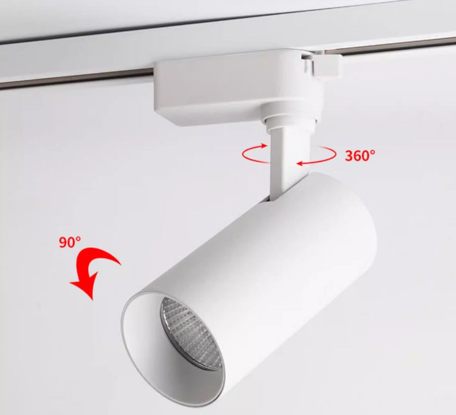 Foco Portalamparas GU10 Blanco Direccionable Instalacion en Carril Monofasico Facil Mantenimiento