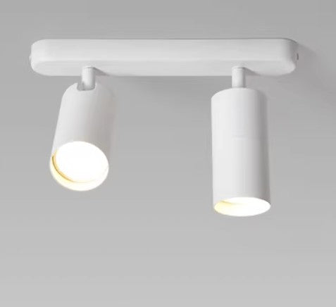 Foco Portalamparas 2 x GU10 Blanco Direccionable Instalacion En Superficie Facil Mantenimiento