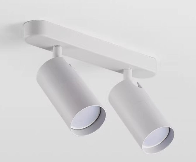 Foco Portalamparas 2 x GU10 Blanco Direccionable Instalacion En Superficie Facil Mantenimiento