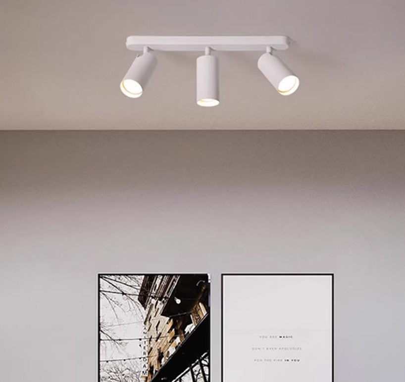 Foco Portalamparas 3 x GU10 Blanco Direccionable Instalacion En Superficie Facil Mantenimiento