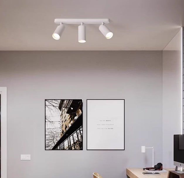 Foco Portalamparas 3 x GU10 Blanco Direccionable Instalacion En Superficie Facil Mantenimiento