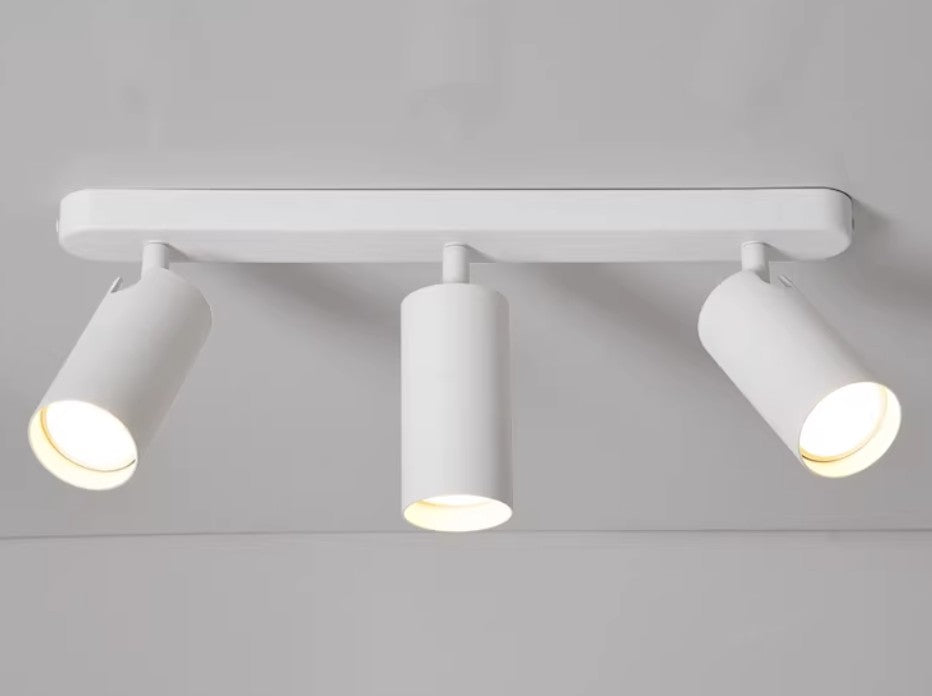 Foco Portalamparas 3 x GU10 Blanco Direccionable Instalacion En Superficie Facil Mantenimiento