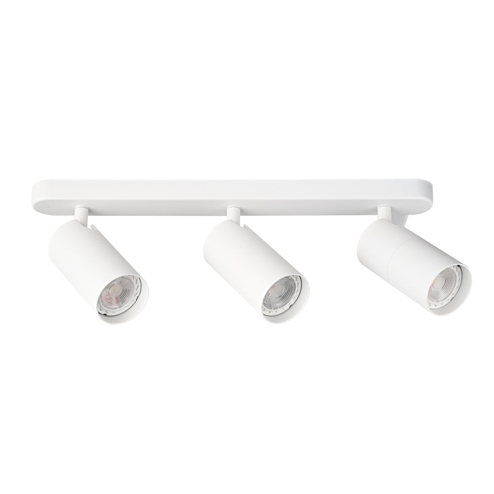 Foco Portalamparas 3 x GU10 Blanco Direccionable Instalacion En Superficie Facil Mantenimiento