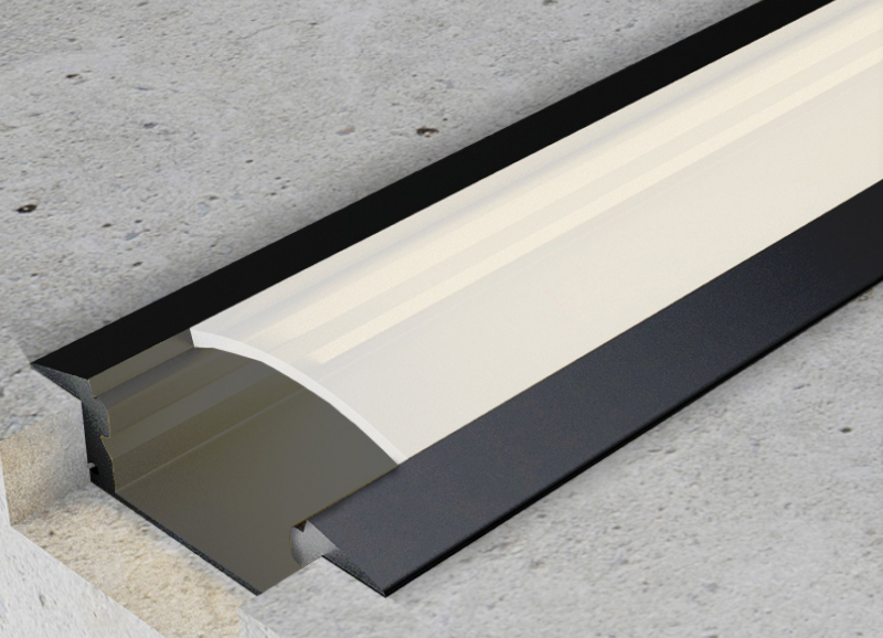Pack 10 Perfiles de Aluminio Color Negro Empotrado Con Difusor Opal Longitud 2 Metros LY21-02-NG