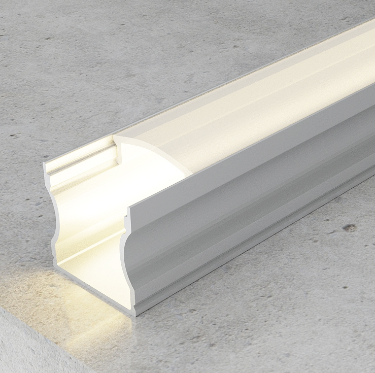 Pack 10 Perfiles de Aluminio Superficie Con Difusor Opal Longitud 2 Metros LY21-04-AL