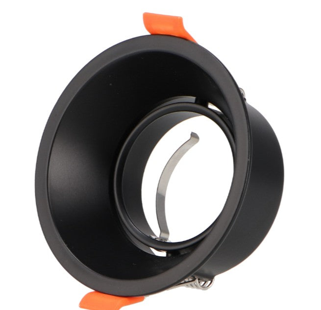 Aro Empotrable Redondo Basculante Negro Antideslumbrante Para GU10 LY24-01
