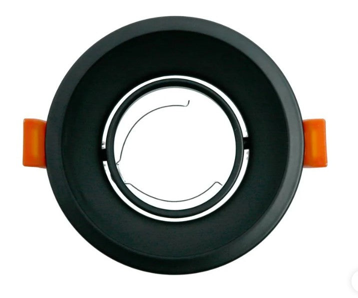Aro Empotrable Redondo Basculante Negro Antideslumbrante Para GU10 LY24-01