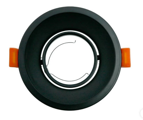Aro Empotrable Redondo Basculante Negro Antideslumbrante Para GU10 LY24-01