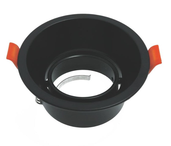 Aro Empotrable Redondo Basculante Negro Antideslumbrante Para GU10 LY24-01