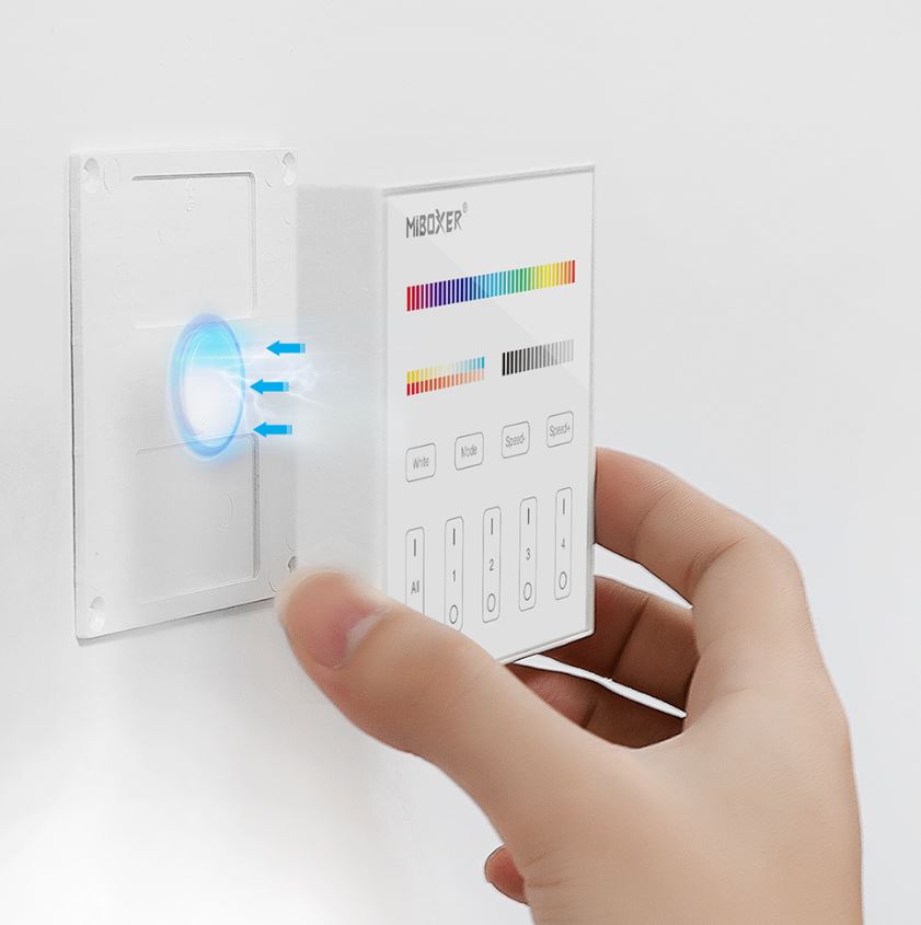 Mando Panel Táctil RF B4 Blanco (RGB+CCT) 4 Zonas