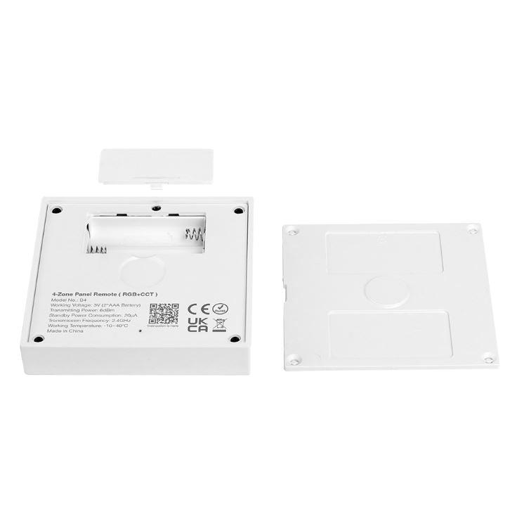 Mando Panel Táctil RF B4 Blanco (RGB+CCT) 4 Zonas