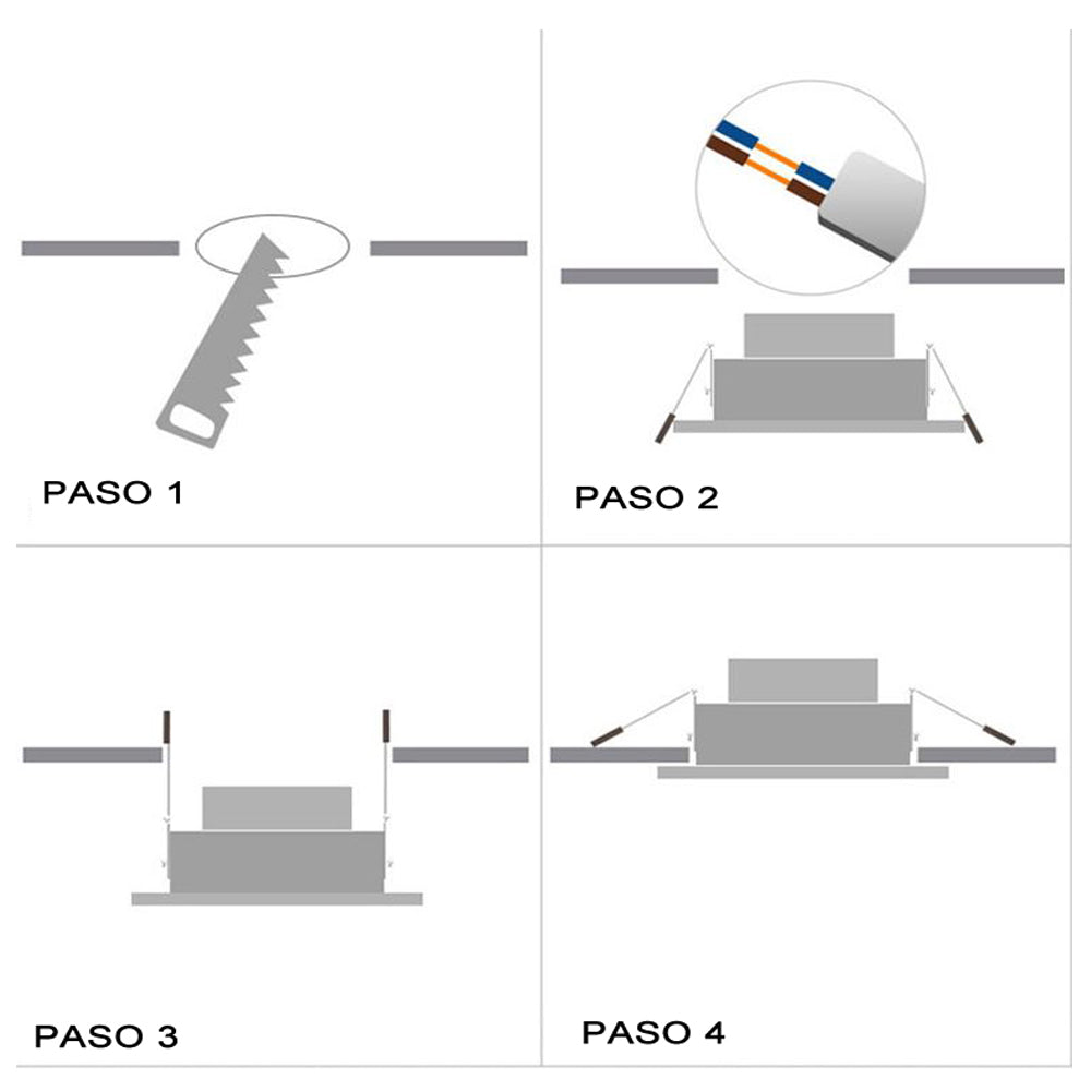 Panel LED Downlight 22W Redondo Empotrable Superslim Corte 220mm