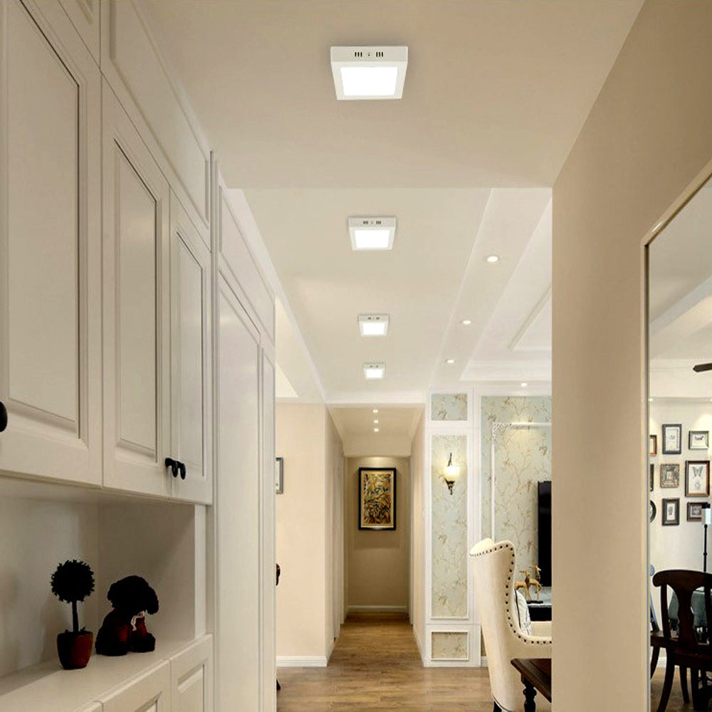 Plafon LED Superficie Cuadrado Blanco 25W 285*285mm Facil Instalacion