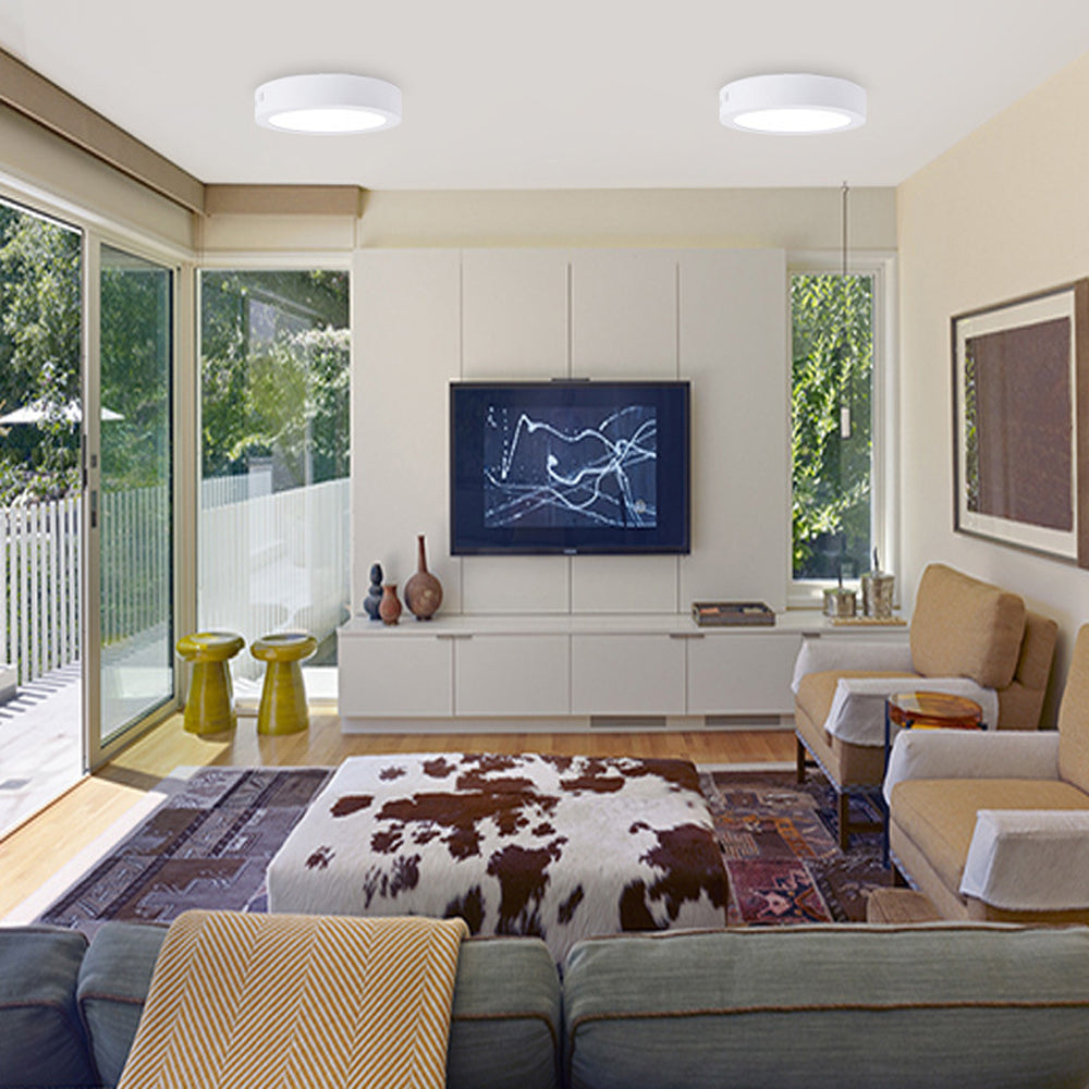 Plafon LED Superficie Redondo Blanco 12W Ø170mm Facil Instalacion